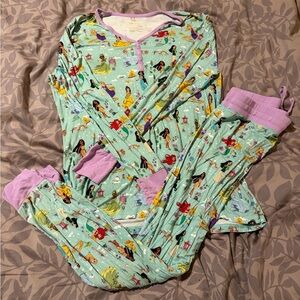 Little Sleepies Green and Purple Pajama Set